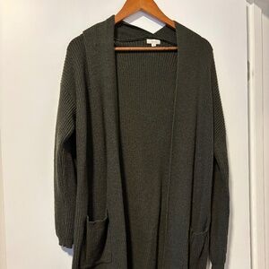 Green cardigan